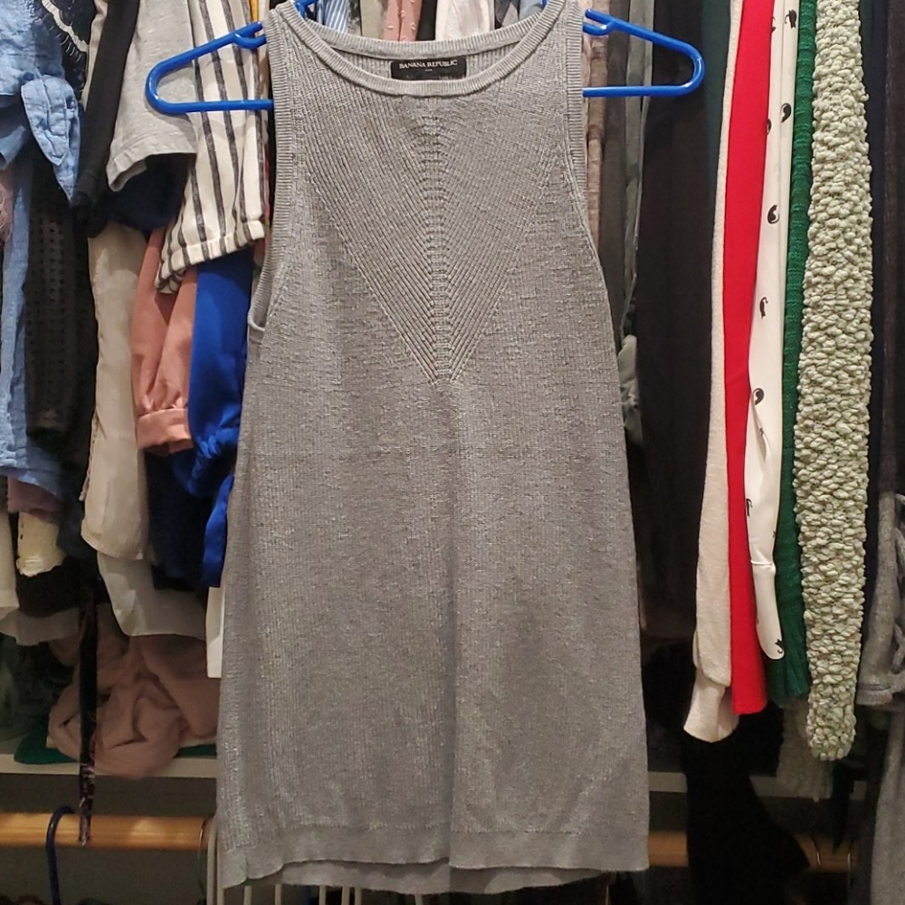 Gray shell sweater